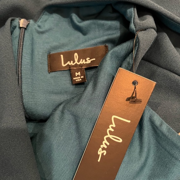 Lulu’s Teal Blue Tank MIDI Cocktail dress - Picture 1 of 6